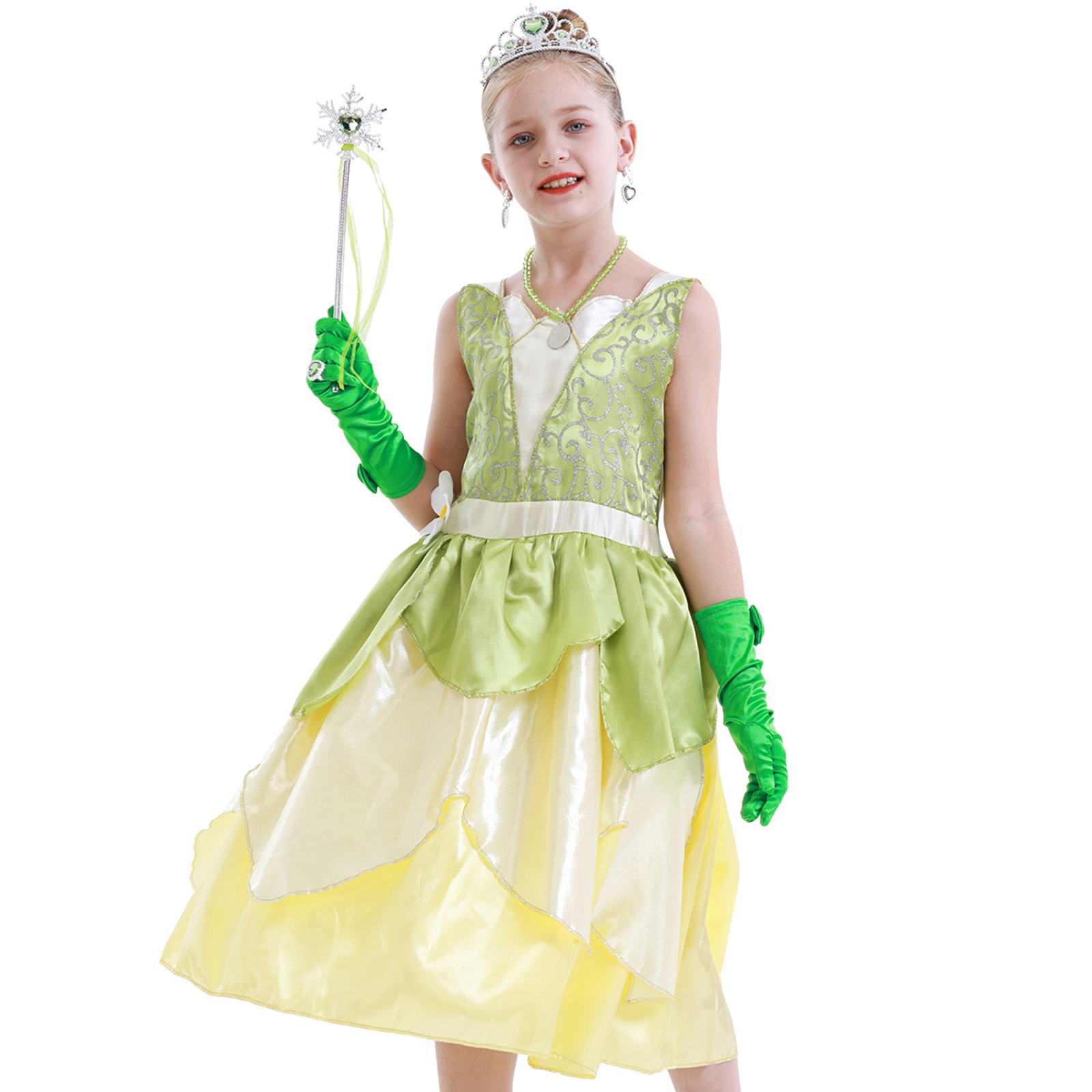 AliExpress cross-border Halloween Wizard of Oz play costume dress green fairy flower costume Wizard of Oz