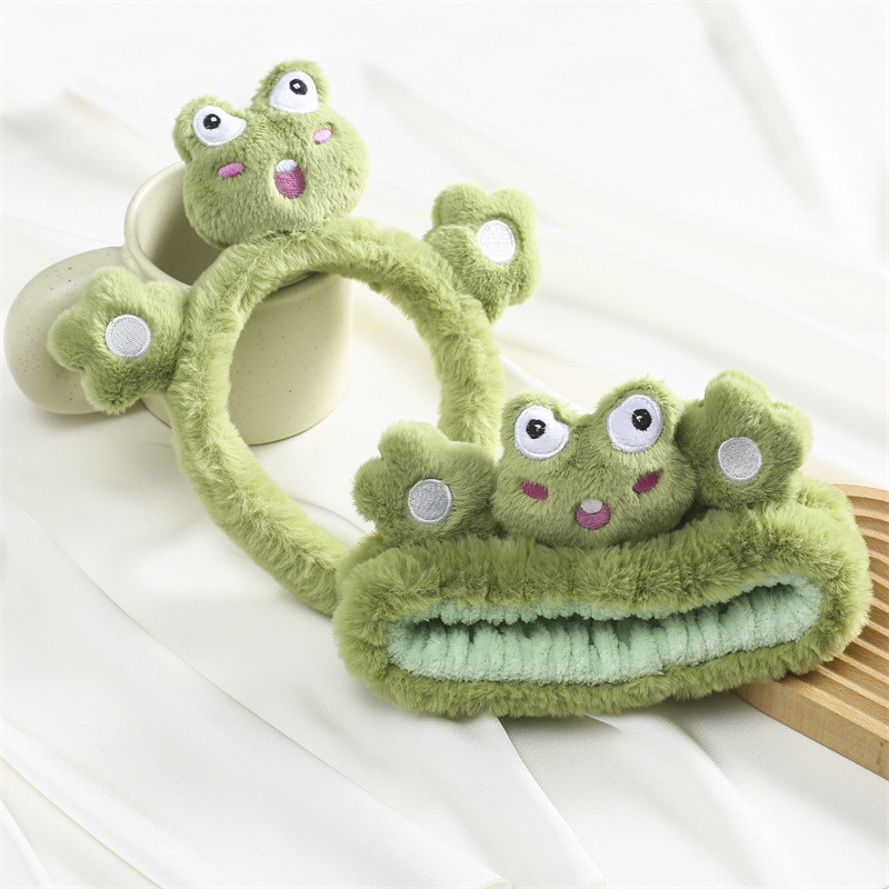 Cartoon Cool Frog Hair Band Internet Celebrant Cute Animal Hair Band Women's High Cranial Top Head Band Plush Hair Accessories Wholesale