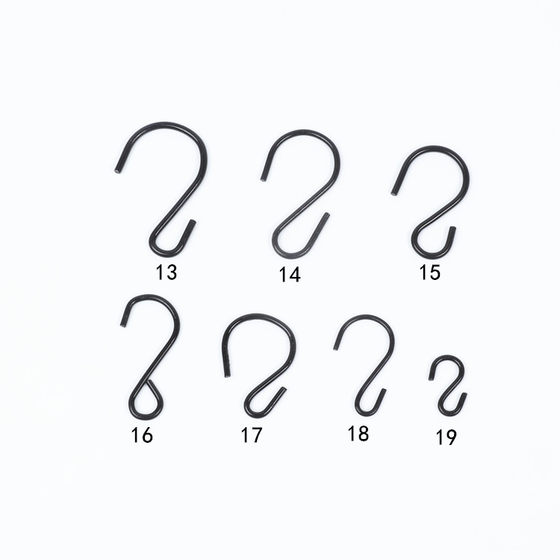 Factory spot wholesale black metal s hook S hook kitchen supermarket S hook S hook
