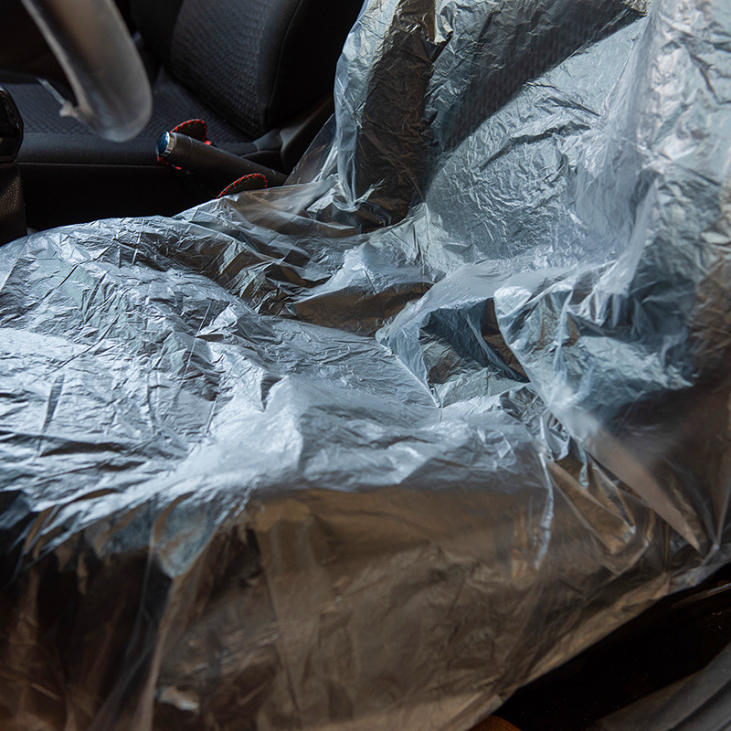 Car repair disposable seat cover plastic protective cover 4s shop car wash beauty anti-fouling waterproof seat cover wholesale