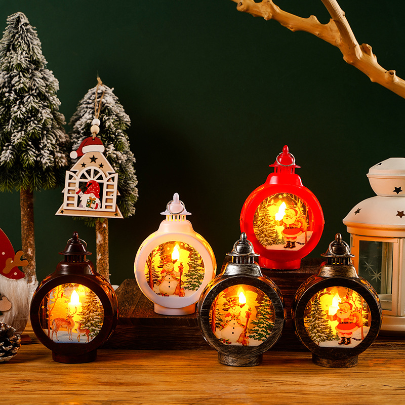Christmas decorations Santa Claus luminous night light shop window ornaments Christmas tree pendant Christmas gift decoration