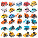 Children's alloy pull back engineering vehicle model excavator Crane Simulation car cartoon toy car Boy gift toy