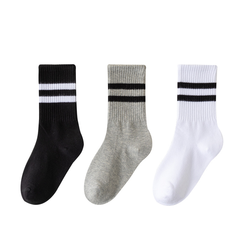 Children's cotton socks student mid-calf length socks spring, autumn and winter trendy sports socks boys and girls classic sweat-absorbent all-matching