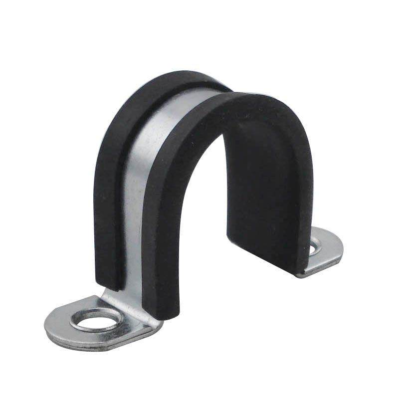304 stainless steel throat hoop riding horse card U-shaped pipe clamp with rubber strip clamp pipe clamp hoop wire hoop