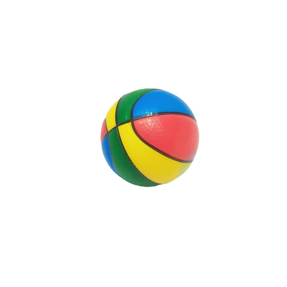 63mm four-color basketball pressure ball Pu ball wholesale color basketball educational toys sponge vent ball wholesale manufacturers