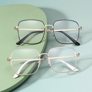 2024 new anti-blue light plain glasses men's and women's fashion glasses frame can be equipped with myopia glasses factory hand-made 1801