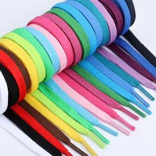 Factory in stock white shoes all-match Universal Sports Leisure mountaineering basketball shoes shoelace 8mm single layer flat shoelace