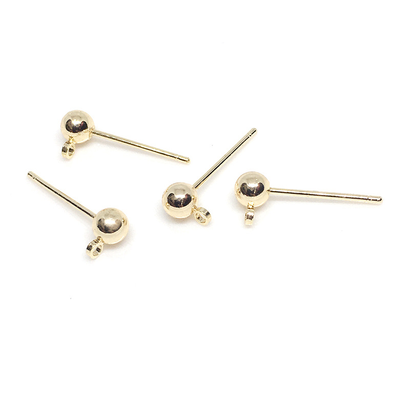 Handmade Earrings diy Semi-finished 925 Sterling Silver Pin Color Preservation 14K Gold Earrings Accessories Earrings Material Earrings