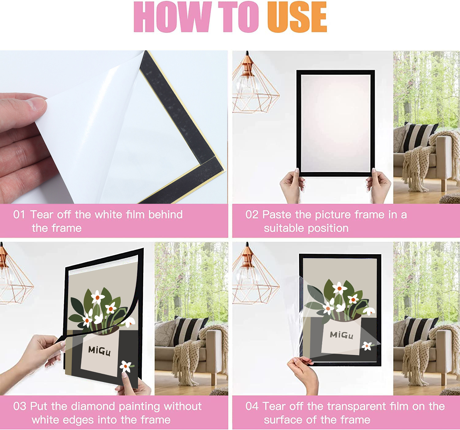 Custom magnetic frame handmade photo wall 30x40cm12x16 inch self-adhesive diy creative minimalist photo frame