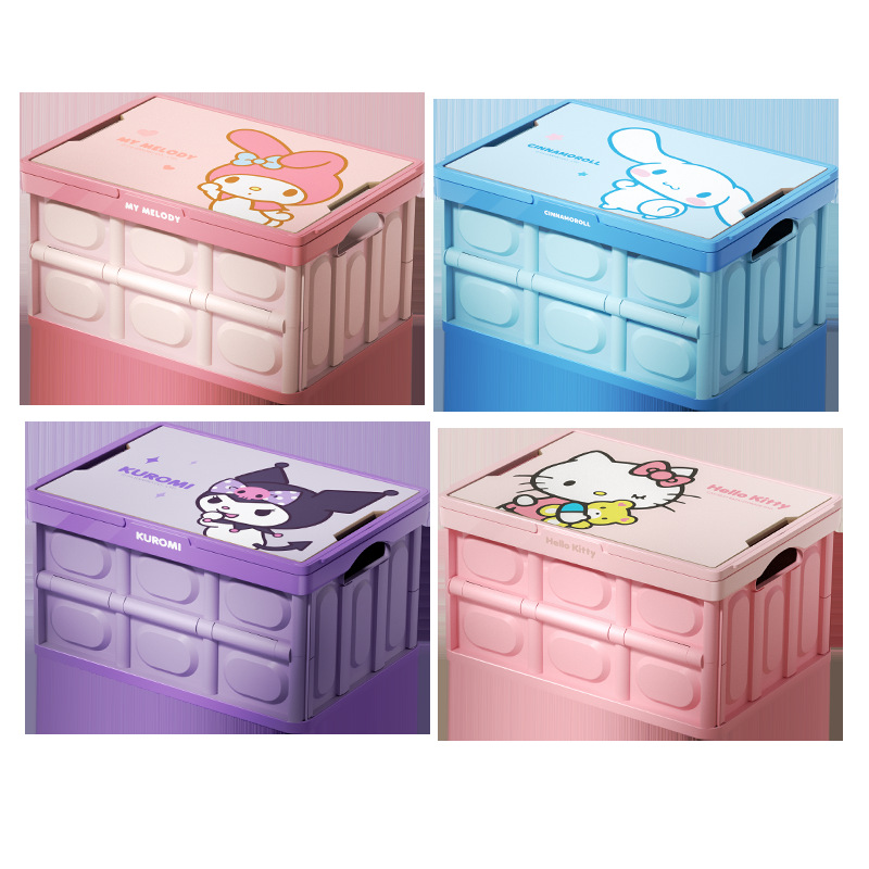 Kuromi Car Trunk Storage Box Storage Box Foldableable Car Camping Style Storage Box Car Supplies