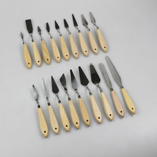 Beech handle oil painting knife oil painting scraper palette knife paint knife oil painting shovel