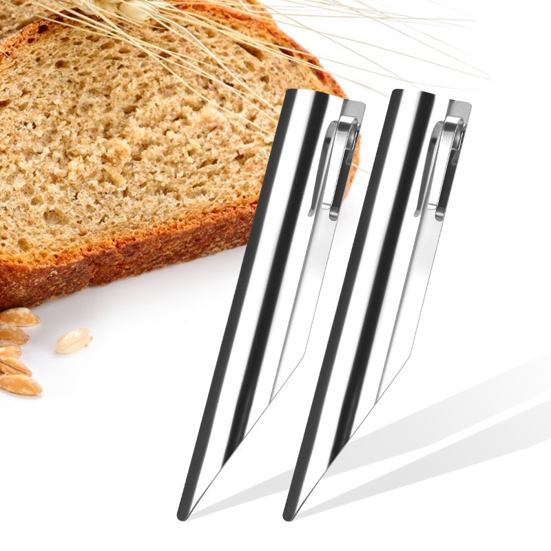 Amazon kitchen utensils stainless steel integrated scraper baking double-headed dual-purpose bread scraper cream spatula