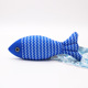Corrugated fish button blue
