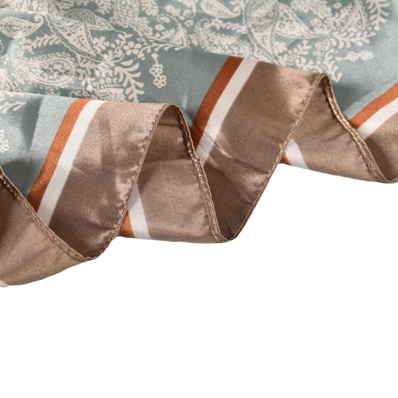 Europe and the United States spring new imitation silk 90 color printing small cashew nuts generous scarf wholesale fashion women's scarf