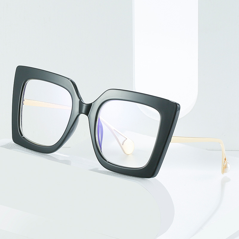 95811 foreign trade optical mirror PC full frame ladies frame personalized square frame two-color frame anti-blue light