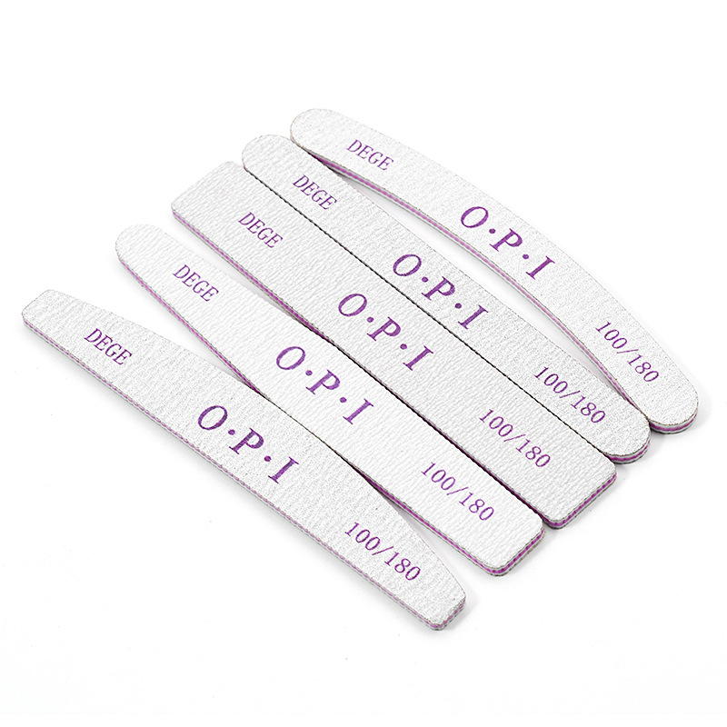Purple heart with teeth nail rubbing high-grade gray nail file gray double-sided polishing strip for real nail repair
