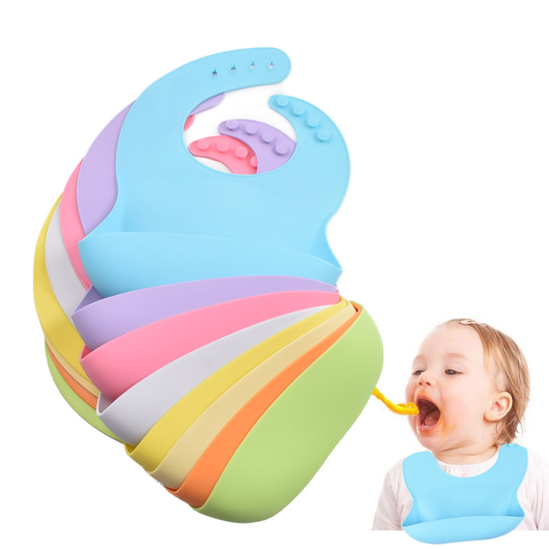 食品级硅胶儿童喂养餐具套装 宝宝硅胶围兜碗勺子 婴儿吸盘硅胶碗