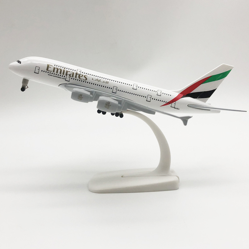 20cm合金飛行機模型アラブ首長国連邦航空エアバスa380飛行機模型歓迎相談|undefined