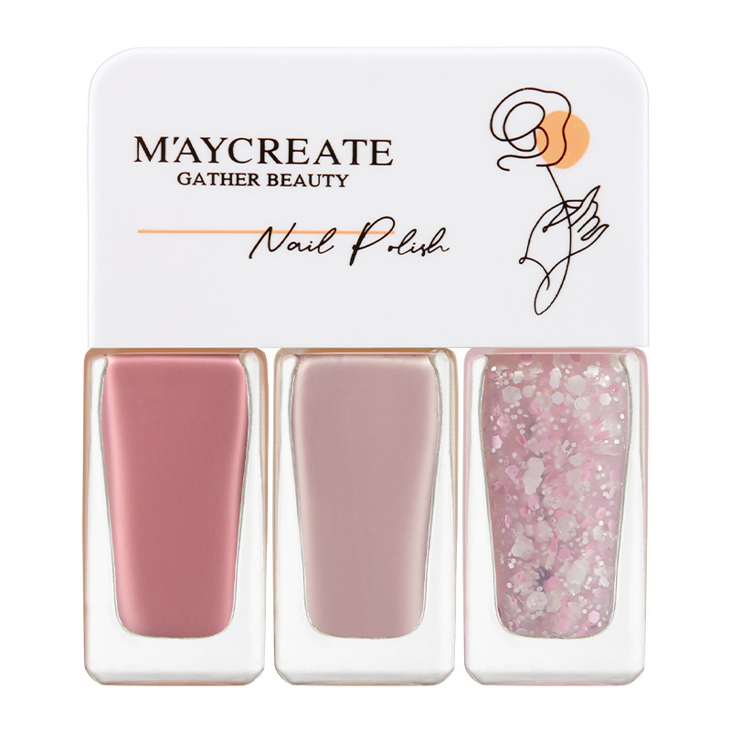 Bodybuilding Chuangyan 3 combination nail polish baking-free fast-drying durable peeling nail art 20 color spot