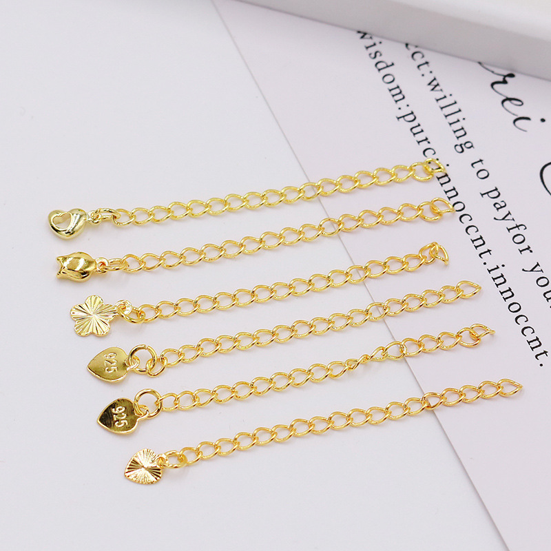 18K real gold bag gold color tail chain extended chain bracelet necklace diy jewelry accessories jewelry materials manufacturers wholesale - ShopShipShake