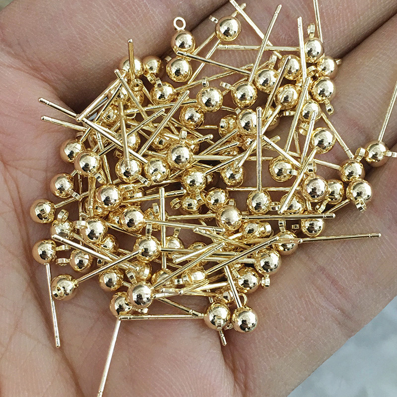 Handmade Earrings diy Semi-finished 925 Sterling Silver Pin Color Preservation 14K Gold Earrings Accessories Earrings Material Earrings