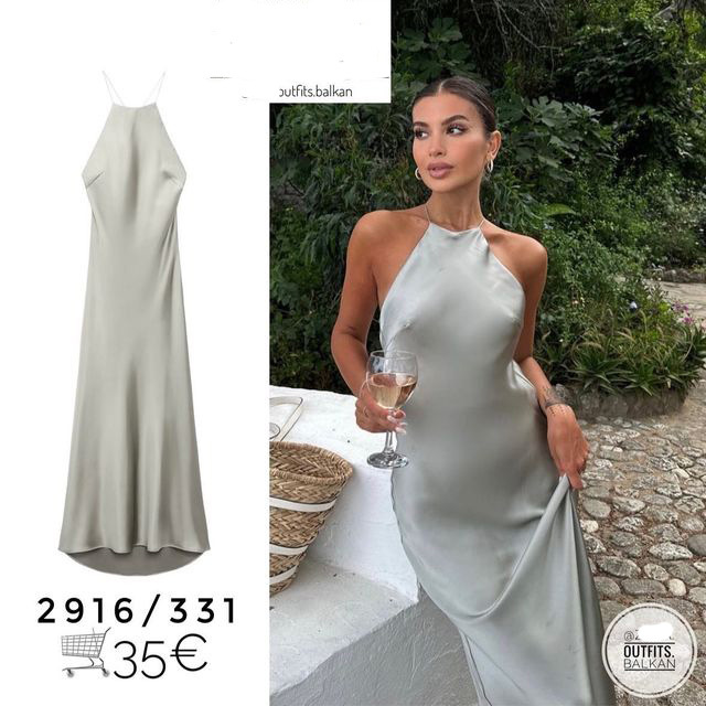 2025 European and American style summer women's new suspenders silk satin texture dress 9588