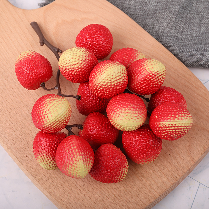 Simulation Fruit String Longan Longan String Virgin Fruit Litchi String Cherry String Shooting Props Fruit Shop Decoration