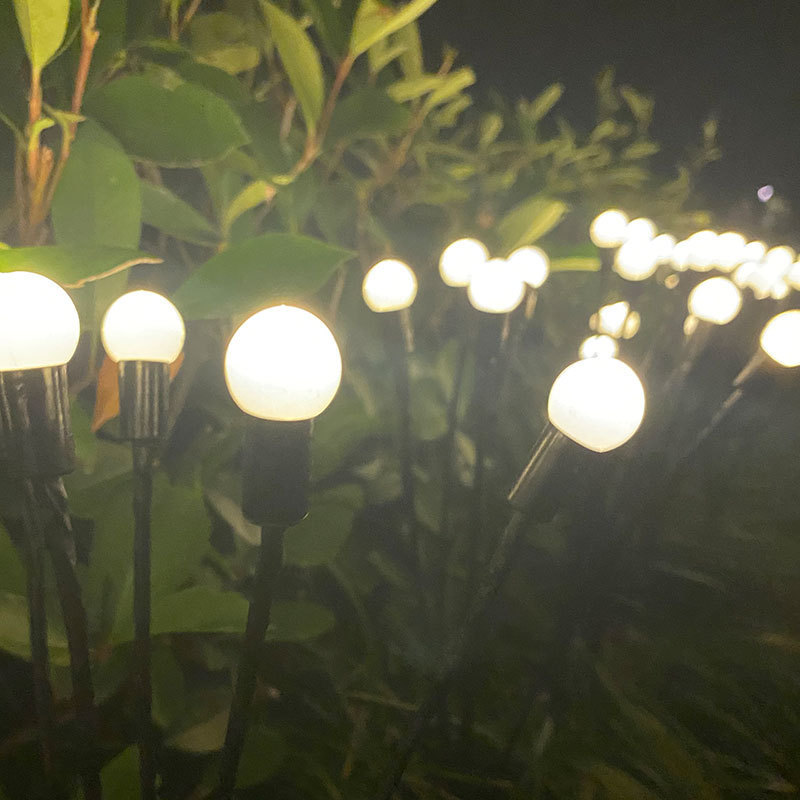 New product led solar lawn lamp pneumatic Firefly lamp outdoor courtyard garden floor lamp Waterproof camping lamp