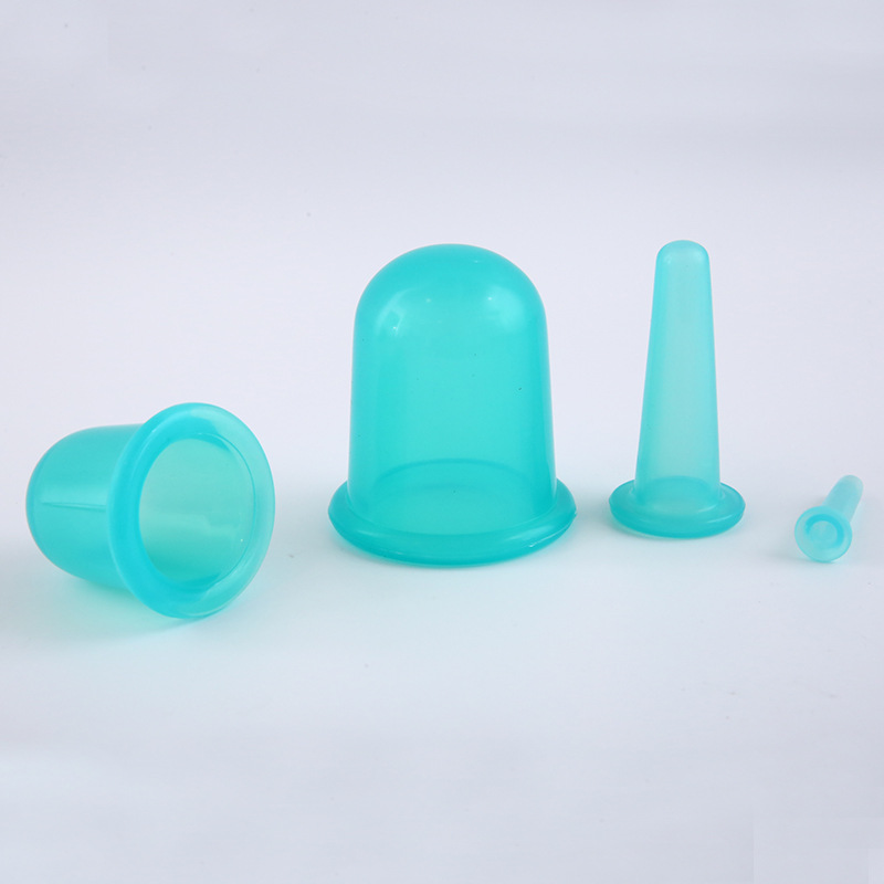 Multi-color Face Beauty Cupping Moisture-absorbing Silicone Cupping Appliance Household Hand-wrung Vacuum Scraping Cans