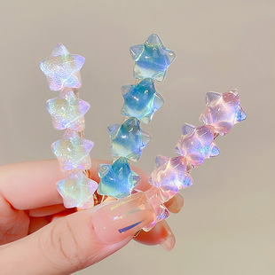 Internet celebrity gradient star hair clip cute girl heart duck biper bangs hair card Korean soft girl sideline hair accessories