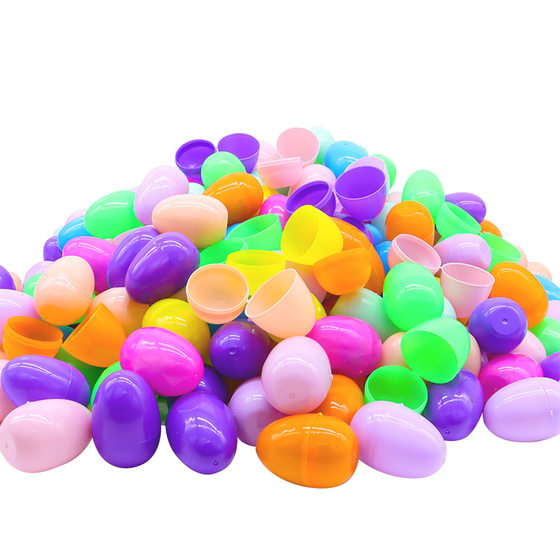 Easter eggshell egg plastic opening decoration twisted egg egg shell 4*6CM small egg shell plastic egg shell