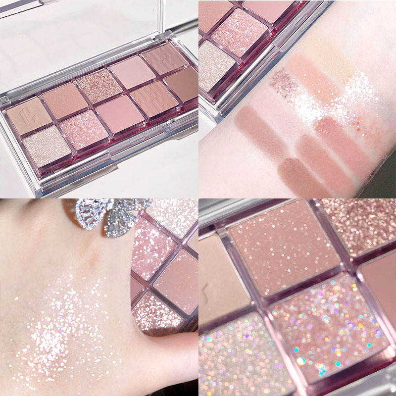 DIKALU Eye Shadow Plate Ten Color Lace 11 Milk Tea Earth Brown 2021 New 12 Matte 13 Purple