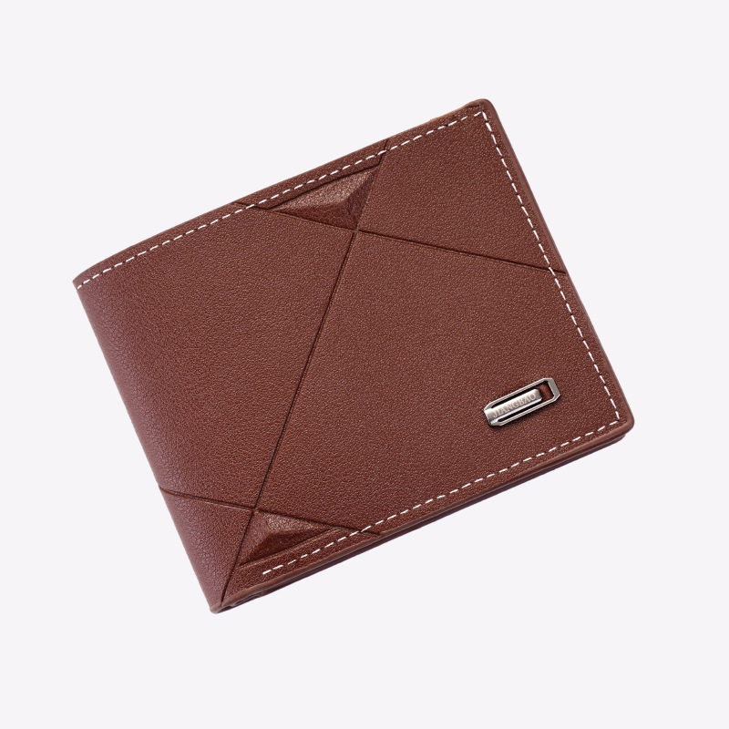 New Men's Wallet Men's Short Multi-Card Stylish Casual Wallet Men's Youth Thin Three-fold Cross Soft Wallet