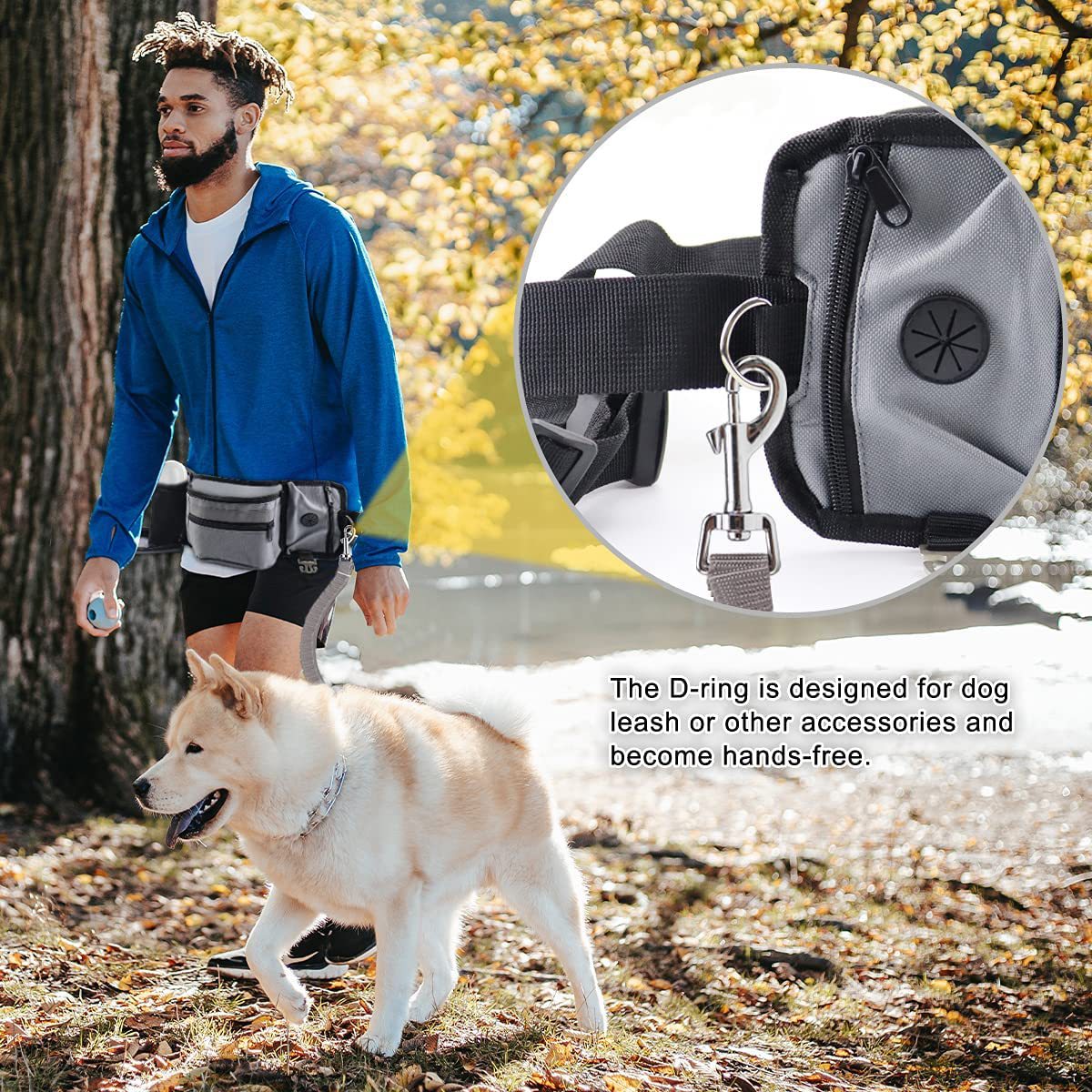 Amazon pet training waist bag outdoor fitness dog walking bag dog training backpack multi-functional dog snack bag wholesale