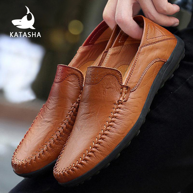 Men's Leather Shoes Autumn New Casual Leather Shoes Men's British Business Leather Shoes Korean Fashionable Youth Shoes Driving Shoes