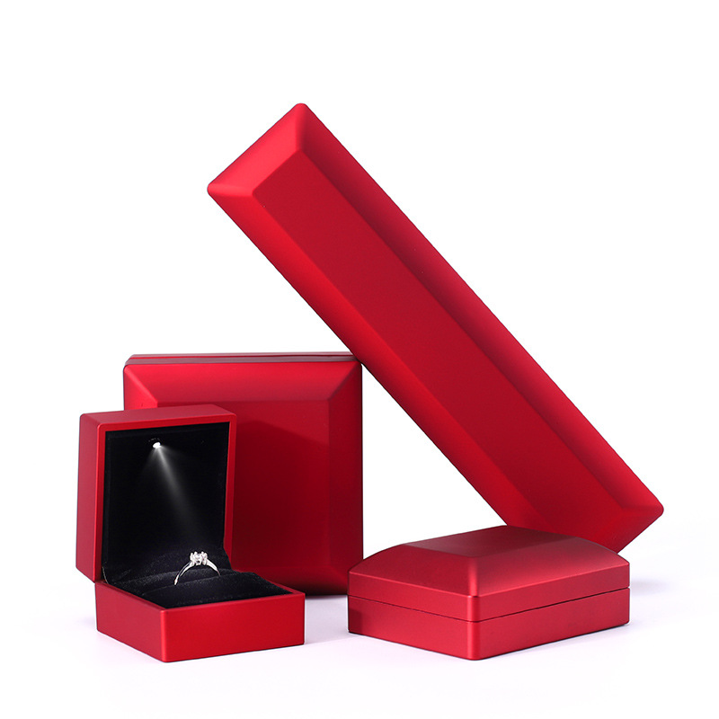 Jewelry jewelry box wholesale with light ring pendant necklace box bracelet jewelry jewelry box LED display box