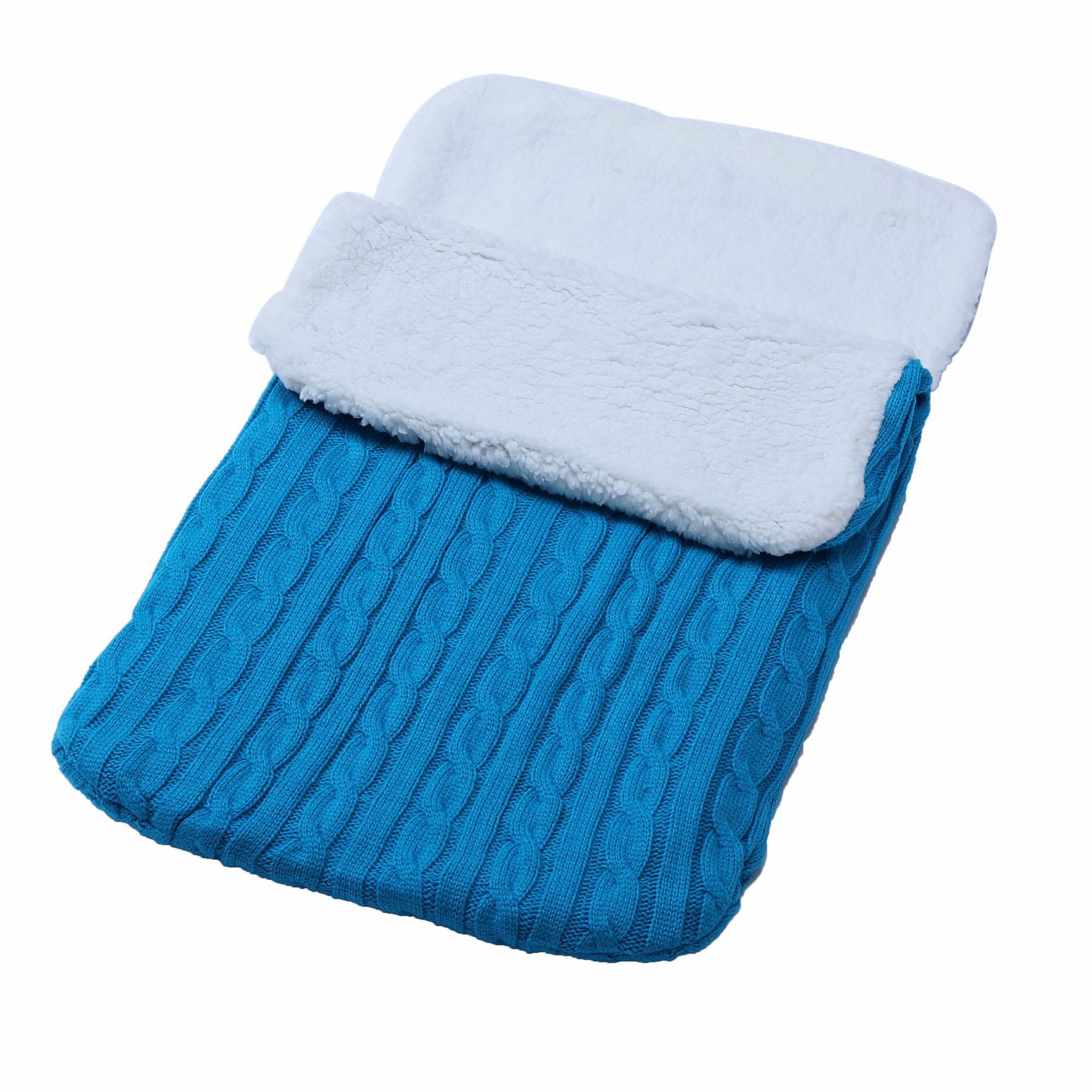 baby Velvet Sleeping Bag baby Thickened Knitted Warm Sleeping Bag Wool Cart Sleeping Bag