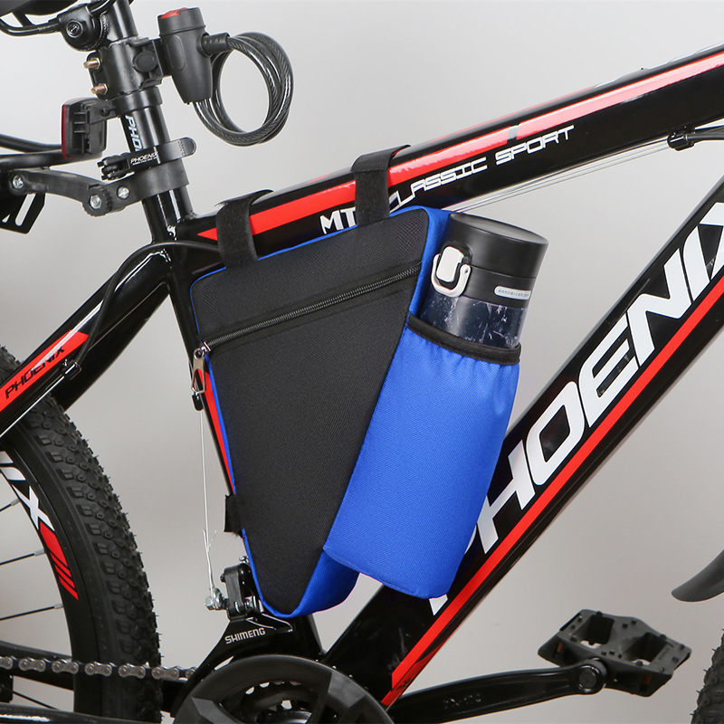 New bicycle triangle bag girder bag quick release mountain bike front bag riding equipment accessories with kettle