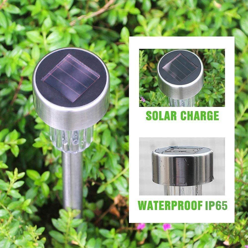 Cross-border outdoor solar ground lamp stainless steel garden solar lawn lamp outdoor garden lamp
