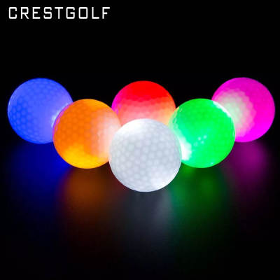 Luminous golf ball LED golf ball luminous ball night club practice ball flashing ball hitting luminous 6 colors optional