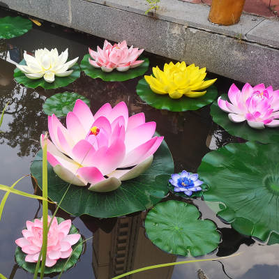 Simulation Lotus lotus leaf water lily fake lotus dance props pool decoration Lotus EVA foam Eternal Flower