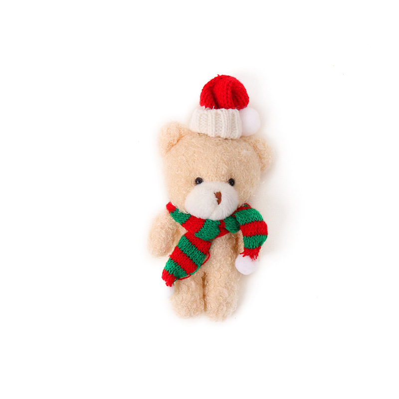 Christmas cute blush scarf Plush Doll Doll one-piece bear keychain pendant Doll Gift