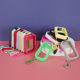 In stock 45ml card spray bottle silicone case spray box protective cover 50ml Apple bottle color with Keychain