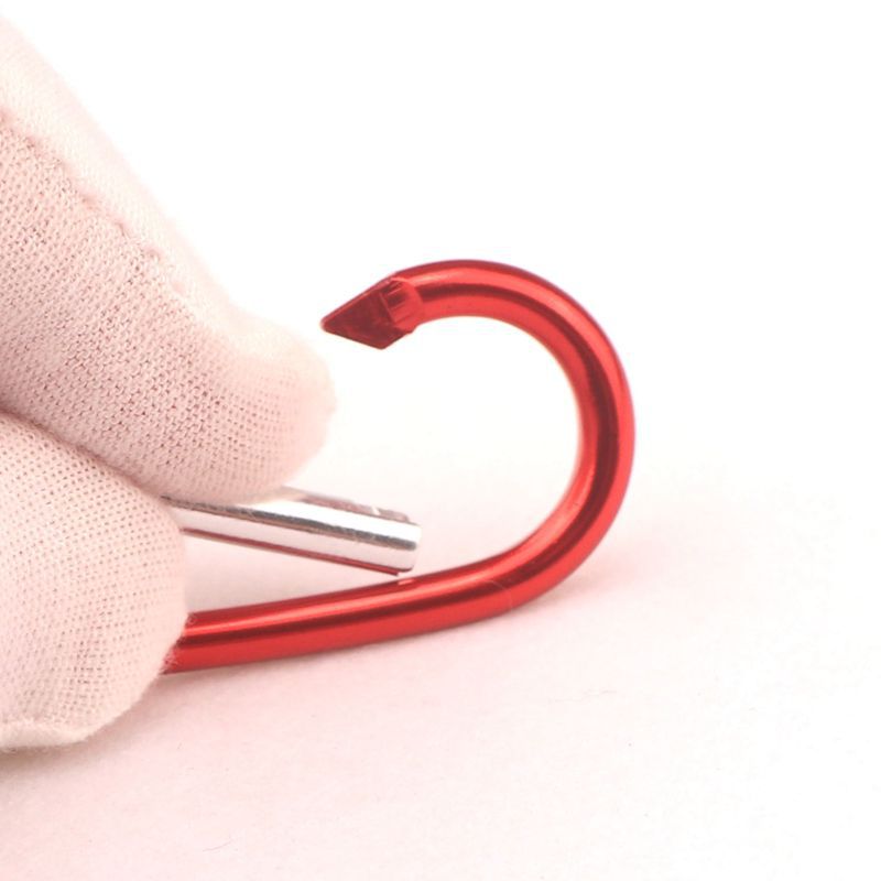 Factory wholesale No. 5 gourd-shaped thick aluminum alloy carabiner Bluetooth headset hook 10 pieces per pack delivery