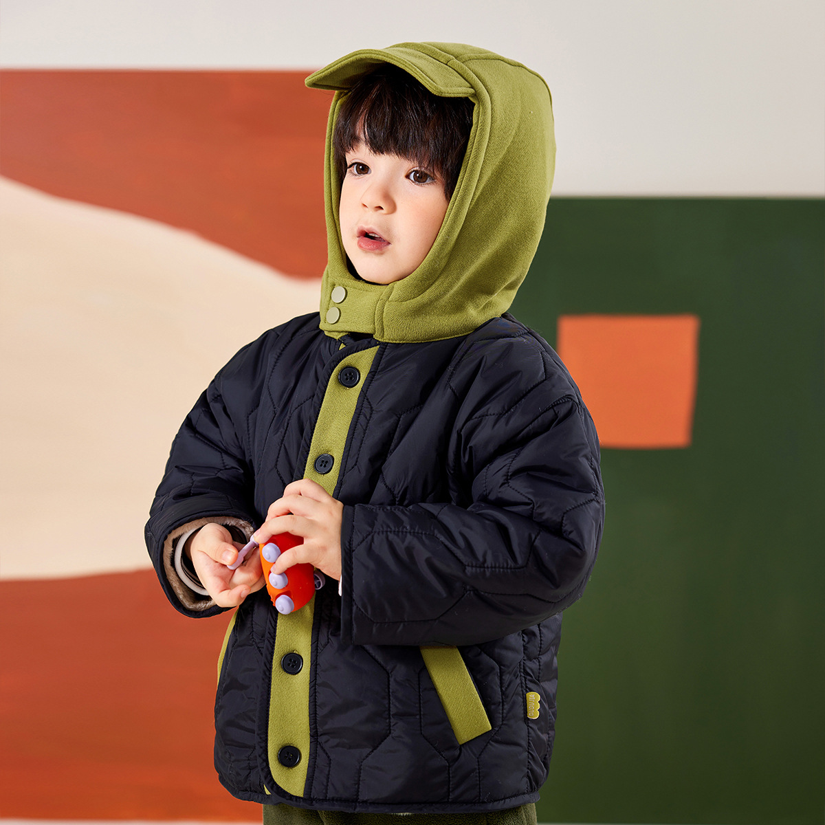 [Neck protection windproof] baby hooded cotton-padded coat Winter Children's cotton-padded coat baby clothes girls' cotton-padded coat boys' children's clothing