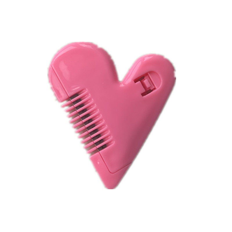 Peach Heart Bangs Comb Self-service Home Haircut Double-sided Hair Cutter Haircut Bangs Trimmer Thinning Hair Trimmer