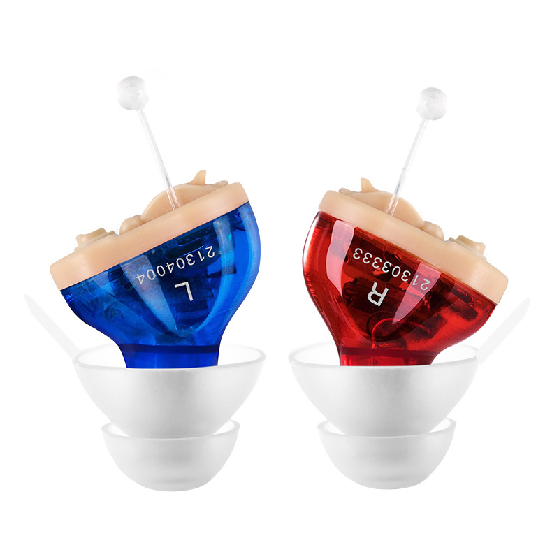 Cross-border in-ear Hearing aid wireless invisible adult red and blue Hearing aid sound amplifier Hearing aids