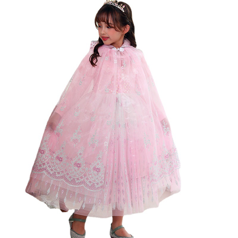 Theatre Performance Cloak New Princess Aisha Frozen Shawl June 1 Children's Day Performance Cloak