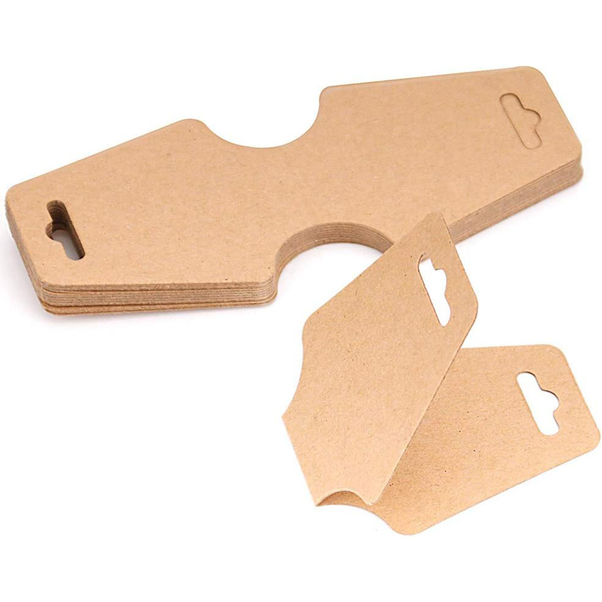 in stock blank cowhide folding card jewelry packaging hair accessories hanging card independent in stock factory direct cross-border