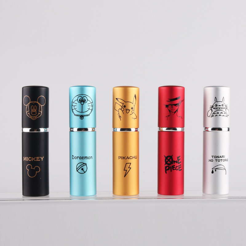 10ml cartoon pattern perfume bottle personalized anime spray bottle flat head perfume sub-bottle portable